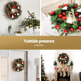 NNEDSZ Jingle Jollys Christmas Wreath 40CM Xmas Garland Baubles Ornaments Party Decor