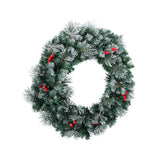 NNEDSZ 60cm Christmas Wreath LED Lights Snowy Berries Garland Party Decor