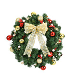 NNEDSZ Jingle Jollys Christmas Wreath 60CM LED Garland Berries Bow Baubles Xmas Decor