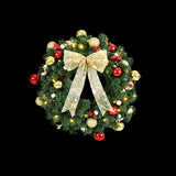 NNEDSZ Jingle Jollys Christmas Wreath 60CM LED Garland Berries Bow Baubles Xmas Decor