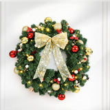 NNEDSZ Jingle Jollys Christmas Wreath 60CM LED Garland Berries Bow Baubles Xmas Decor