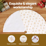 NNEDSZ Christmas Tree Skirt 120cm Snowflake Ornaments Xmas Decorations