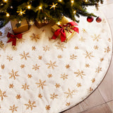NNEDSZ Christmas Tree Skirt 120cm Snowflake Ornaments Xmas Decorations