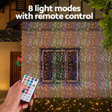 NNEDSZ 6X3M Christmas Lights Curtain String Light 960 LED RGB Remote
