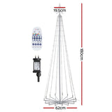 NNEDSZ 1.8M Christmas Tree 265 LED RGB Fairy Lights Jingle Jollys