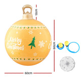 NNEDSZ Christmas Inflatable Ball Led  60cm Decoration Giant Bauble Gold