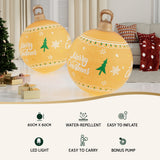 NNEDSZ Christmas Inflatable Ball Led  60cm Decoration Giant Bauble Gold