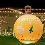 NNEDSZ Christmas Inflatable Ball Led  60cm Decoration Giant Bauble Gold