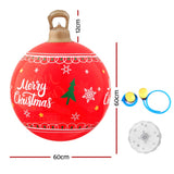 NNEDSZ Jingle Jollys Christmas Inflatable Ball 60cm Led Illuminated Xmas Decoration Red
