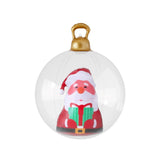NNEDSZ Christmas Inflatable Ball 60cm Santa Decoration Giant Bauble Clear