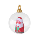 NNEDSZ Christmas Inflatable Ball 60cm Santa Decoration Giant Bauble Clear