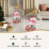 NNEDSZ Christmas Inflatable Ball 60cm Santa Decoration Giant Bauble Clear