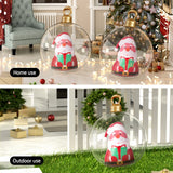NNEDSZ Christmas Inflatable Ball 60cm Santa Decoration Giant Bauble Clear