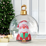 NNEDSZ Christmas Inflatable Ball 60cm Santa Decoration Giant Bauble Clear