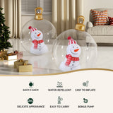 NNEDSZ Christmas Inflatable Ball 60cm Snowman Decoration Giant Bauble