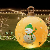 NNEDSZ Christmas Inflatable Ball Led 60cm Snowman Decoration Bauble Gold