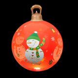 NNEDSZ Christmas Inflatable Ball Led 60cm Snowman Decoration Bauble Red