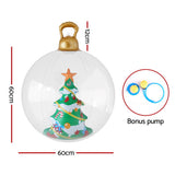 NNEDSZ Christmas Inflatable Ball 60cm Tree Decoration Giant Bauble Clear