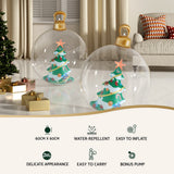 NNEDSZ Christmas Inflatable Ball 60cm Tree Decoration Giant Bauble Clear