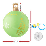 NNEDSZ Christmas Inflatable Ball Led 60cm Tree Decoration Bauble Green