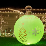 NNEDSZ Christmas Inflatable Ball Led 60cm Tree Decoration Bauble Green