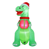 NNEDSZ Jingle Jollys Christmas Inflatable Dinosaur 1.8M Height LED Decorations Illuminated