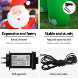NNEDSZ Christmas Inflatable Santa Dinosaur 3.8M Illuminated Decorations