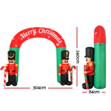 NNEDSZ Jingle Jollys Christmas Inflatable Archwary Nutcracker 3M Illuminated Decorations