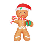NNEDSZ Jingle Jollys Christmas Inflatable Gingerbread Man 2.4M Illuminated Decorations