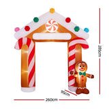 NNEDSZ Christmas Inflatable Archwary Ginger 2.8M Illuminated Decorations