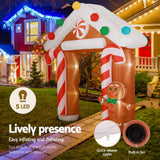 NNEDSZ Christmas Inflatable Archwary Ginger 2.8M Illuminated Decorations