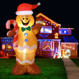 NNEDSZ Jingle Jollys Christmas Inflatable Gingerbread Man 1.5M Height LED Decorations Illuminated