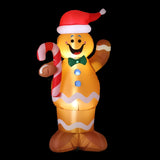 NNEDSZ Jingle Jollys Christmas Inflatable Gingerbread Man 1.5M Height LED Decorations Illuminated