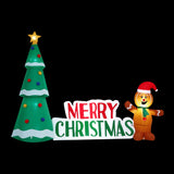 NNEDSZ Jingle Jollys Christmas Inflatable Gingerbread Man Tree LED Illuminated Decorations