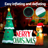NNEDSZ Jingle Jollys Christmas Inflatable Gingerbread Man Tree LED Illuminated Decorations