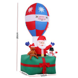 NNEDSZ Jingle Jollys Christmas Inflatable Santa in Ballon 2.8M Height LED Decorations Illuminated