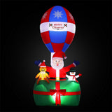 NNEDSZ Jingle Jollys Christmas Inflatable Santa in Ballon 2.8M Height LED Decorations Illuminated