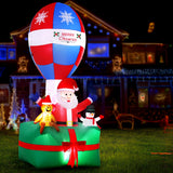 NNEDSZ Jingle Jollys Christmas Inflatable Santa in Ballon 2.8M Height LED Decorations Illuminated
