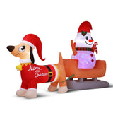 NNEDSZ Jingle Jollys Christmas Inflatable Snowman Dog 4.2M Tall Outdoor Decorations Illuminated