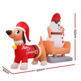 NNEDSZ Jingle Jollys Christmas Inflatable Snowman Dog 4.2M Tall Outdoor Decorations Illuminated