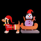 NNEDSZ Jingle Jollys Christmas Inflatable Snowman Dog 4.2M Tall Outdoor Decorations Illuminated