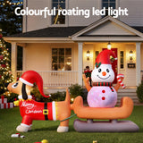 NNEDSZ Jingle Jollys Christmas Inflatable Snowman Dog 4.2M Tall Outdoor Decorations Illuminated