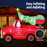 NNEDSZ Jingle Jollys Christmas Inflatable Santa Truck 1.6M Height LED Decorations Illuminated