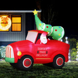 NNEDSZ Jingle Jollys Christmas Inflatable Santa Truck 1.6M Height LED Decorations Illuminated