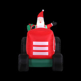 NNEDSZ Jingle Jollys Christmas Inflatable Santa Truck 2.6M Length LED Decorations Illuminated