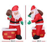 NNEDSZ Jingle Jollys Christmas Inflatable Santa Illuminated Decorations