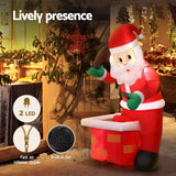NNEDSZ Jingle Jollys Christmas Inflatable Santa Illuminated Decorations