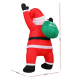 NNEDSZ Jingle Jollys Christmas Inflatable Santa Climbing LED Illuminated Decorations 1.9M