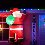 NNEDSZ Jingle Jollys Christmas Inflatable Santa Climbing LED Illuminated Decorations 1.9M