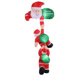 NNEDSZ Jingle Jollys Christmas Inflatable Climbing Santa 2.5M Height LED Decorations Illuminated